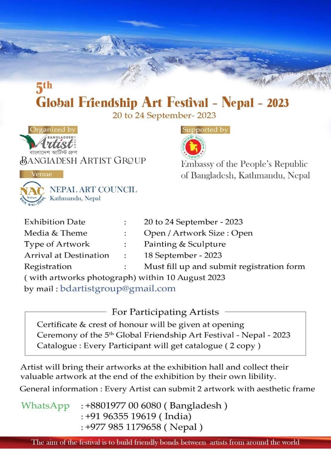 GLOBAL FRIENDSHIP ART FESTIVAL - NEPAL